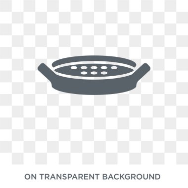 şeker elek altı simgesi. şeker elek altı tasarım konsepti mutfak koleksiyonundan. Basit öğe vektör çizim şeffaf arka plan üzerinde.