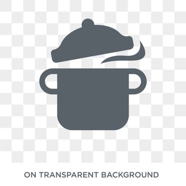 güveç pot simgesi. güveç pot tasarım konsepti mutfak koleksiyonundan. Basit öğe vektör çizim şeffaf arka plan üzerinde.