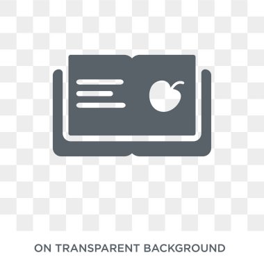 Tarifi kitap simgesi. Tarifi mutfak koleksiyonundan tasarım kavramı kitap. Basit öğe vektör çizim şeffaf arka plan üzerinde.