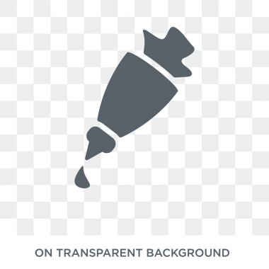 Pastry bag icon. Pastry bag design concept from Kitchen collection. Simple element vector illustration on transparent background.