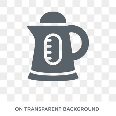 Su ısıtıcı simgesi. Su ısıtıcı tasarım konsepti koleksiyonundan. Basit öğe vektör çizim şeffaf arka plan üzerinde.