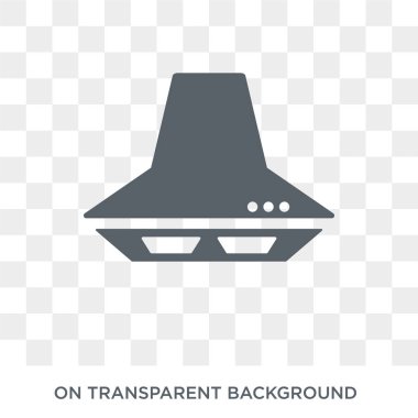 Çıkarıcı hood simgesi. Çıkarıcı hood Tasarım konsepti koleksiyonundan. Basit öğe vektör çizim şeffaf arka plan üzerinde.