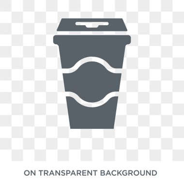 Kahve fincanı simge. Kahve fincanı tasarım konsepti koleksiyonundan. Basit öğe vektör çizim şeffaf arka plan üzerinde.