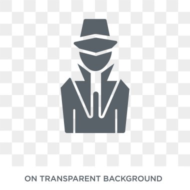 Casus yazılım simgesi. Trendy düz vektör Internet güvenlik ve ağ koleksiyonu şeffaf arka plan üstünde kutsal kişilerin resmi Spyware. Yüksek kaliteli web ve mobil casus yazılım simge kullanımı dolu