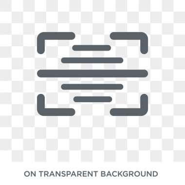 Simge inceden inceye gözden geçirmek. Trendy düz vektör Internet güvenlik ve ağ koleksiyonundan şeffaf arka plan üstünde kutsal kişilerin resmi tarama. Kaliteli tarama simge kullanımı web ve mobil için dolu