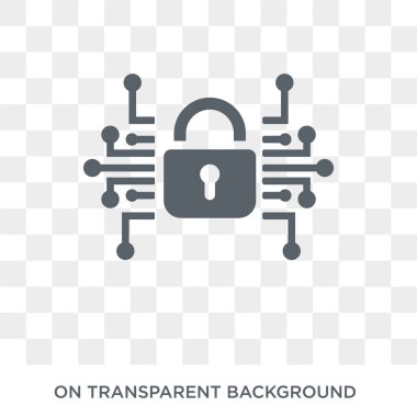 Kilitli simgesi. Internet güvenlik ve ağ koleksiyonu şeffaf arka plan trendy düz vektör kilitli simgesi. Kilitli simge kullanımı web ve mobil için yüksek kaliteli dolu