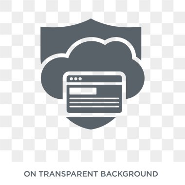 Veri koruma simgesi. Internet güvenlik ve ağ koleksiyonundan şeffaf arka plan trendy düz vektör veri koruma simgesi. Kaliteli veri koruma simge kullanımı web için dolu ve