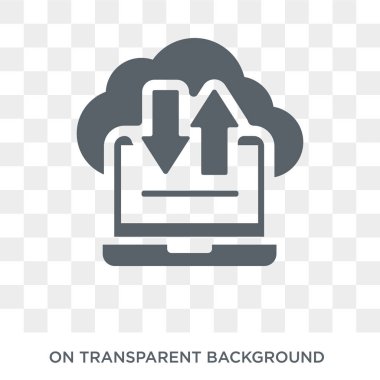 Bilgi işlem bulut simgesi. Internet Security şeffaf arka plan simgesine bulut bilgi işlem ve koleksiyon ağ trendy düz vektör. Yüksek kaliteli bilgisayar bulut simge kullanımı web için dolu ve