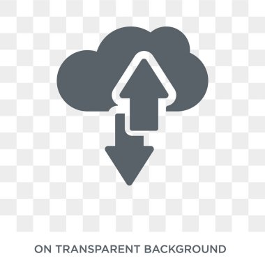 Bulut simgesi. Internet güvenlik ve ağ koleksiyonu şeffaf arka plan trendy düz vektör bulut simgesi. Bulut simge kullanımı web ve mobil için yüksek kaliteli dolu