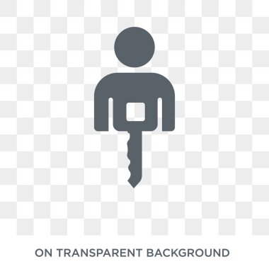 Kimlik doğrulama simgesi. Internet güvenlik ve ağ koleksiyonu şeffaf arka plan trendy düz vektör kimlik doğrulama simgesi. Kimlik doğrulama simge kullanımı web ve mobil için yüksek kaliteli dolu