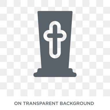 Cenaze simgesi. Trendy düz vektör sigorta koleksiyonundan şeffaf arka plan üstünde kutsal kişilerin resmi cenaze. Cenaze simge kullanımı web ve mobil için yüksek kaliteli dolu