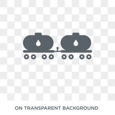 Tren kargo simgesi. Tren kargo tasarım konsepti sanayi koleksiyonundan. Basit öğe vektör çizim şeffaf arka plan üzerinde.