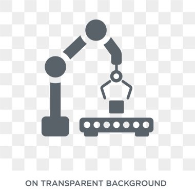 Makine simgesi. Makine tasarım konsepti koleksiyonundan. Basit öğe vektör çizim şeffaf arka plan üzerinde.