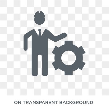 Endüstri Mühendisi simgesi. Endüstri Mühendisi tasarım konsepti sanayi koleksiyonundan. Basit öğe vektör çizim şeffaf arka plan üzerinde.