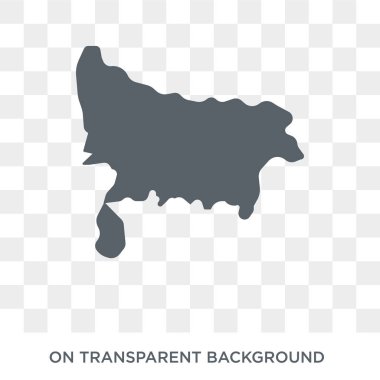 Uttar pradesh simgesi. Trendy düz vektör uttar pradesh Hindistan koleksiyonundan şeffaf arka plan simgesi. Yüksek kaliteli dolu uttar pradesh simge kullanımı için web ve hareket eden