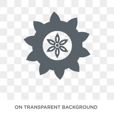 Rangoli simgesi. Hindistan koleksiyonundan şeffaf arka plan trendy düz vektör Rangoli simgesi. Yüksek kaliteli Rangoli simge kullanımı web ve mobil için dolu