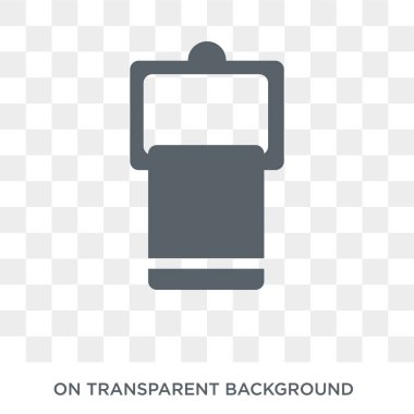 Havlu simgesi. Havlu tasarım konsepti koleksiyonundan. Basit öğe vektör çizim şeffaf arka plan üzerinde.