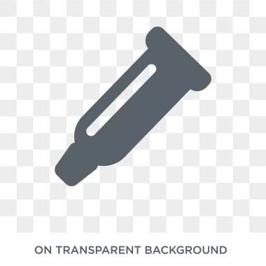 Diş Yapıştır simgesi. Diş hijyen koleksiyonundan tasarım konsepti yapıştırın. Basit öğe vektör çizim şeffaf arka plan üzerinde.