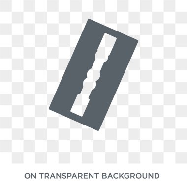 Ustura simgesi. Ustura tasarım konsepti koleksiyonundan. Basit öğe vektör çizim şeffaf arka plan üzerinde.