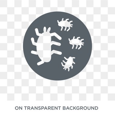 patojen simgesi. patojen tasarım konsepti hijyen koleksiyonundan. Basit öğe vektör çizim şeffaf arka plan üzerinde.