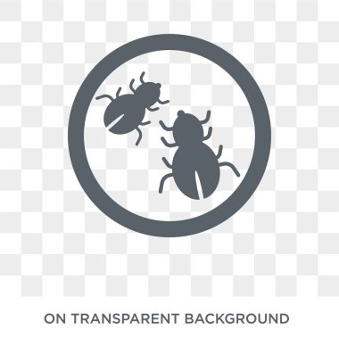 parazit simgesi. parazit tasarım konsepti hijyen koleksiyonundan. Basit öğe vektör çizim şeffaf arka plan üzerinde.