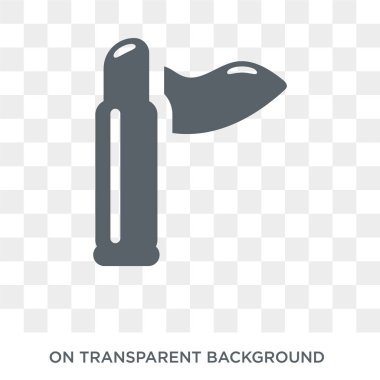 Dudak kremi simgesi. Dudak kremi tasarım konsepti hijyen koleksiyonundan. Basit öğe vektör çizim şeffaf arka plan üzerinde.