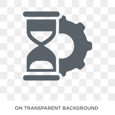 Zaman yönetimi simgesini. Zaman yönetimi tasarım konsepti saat managemnet koleksiyonundan. Basit öğe vektör çizim şeffaf arka plan üzerinde.
