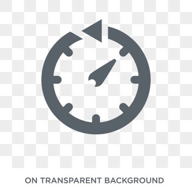 Saat simgesi. Zaman zaman managemnet koleksiyonundan tasarım konsepti. Basit öğe vektör çizim şeffaf arka plan üzerinde.