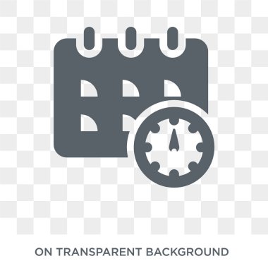 Zamanlama simgesini. Tasarım konsepti saat managemnet koleksiyonundan zamanlayın. Basit öğe vektör çizim şeffaf arka plan üzerinde.