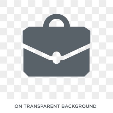 Portföy simgesi. Portföy tasarım konsepti insan kaynakları koleksiyonundan. Basit öğe vektör çizim şeffaf arka plan üzerinde.