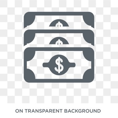 Kazanç simgesi. İnsan kaynakları koleksiyonundan kazanç tasarım konsepti. Saydam arka planda basit eleman vektör çizimi.