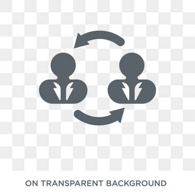 Yönetim simge değiştir. Yönetim tasarım konsepti saat managemnet koleksiyonundan değiştirin. Basit öğe vektör çizim şeffaf arka plan üzerinde.