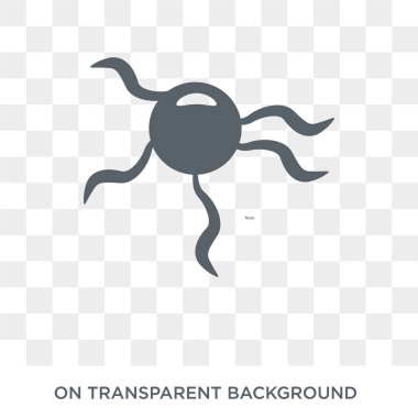 Nöron simgesi. İnsan vücut parçaları koleksiyonundan şeffaf arka plan trendy düz vektör nöron simgesi. Nöron simge kullanımı web ve mobil için yüksek kaliteli dolu