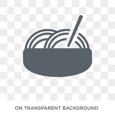 Spagetti simgesi. Spagetti tasarım konsepti Restoran koleksiyonundan. Basit öğe vektör çizim şeffaf arka plan üzerinde.