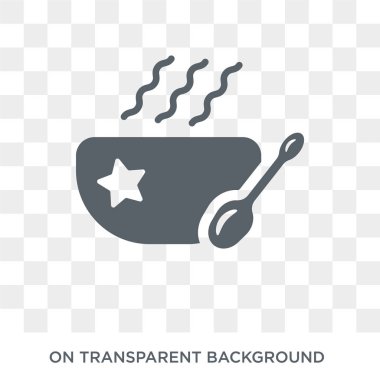 Çorba simgesi. Çorba tasarım konsepti Restoran koleksiyonundan. Basit öğe vektör çizim şeffaf arka plan üzerinde.