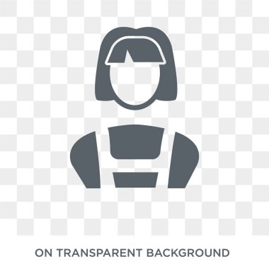 Hizmetçi simgesi. Hizmetçi tasarım konsepti Hotel Collection. Basit öğe vektör çizim şeffaf arka plan üzerinde.