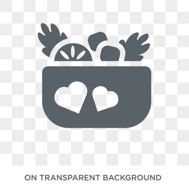 Salata simgesi. Salata tasarım konsepti Restoran koleksiyonundan. Basit öğe vektör çizim şeffaf arka plan üzerinde.