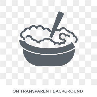 Pirinç simgesi. Pirinç tasarım konsepti Restoran koleksiyonundan. Basit öğe vektör çizim şeffaf arka plan üzerinde.