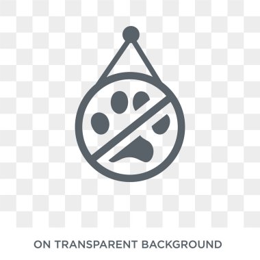 Hiçbir Evcil hayvan simgesi. Hiçbir Evcil hayvan Hotel collection kavram tasarlayın. Basit öğe vektör çizim şeffaf arka plan üzerinde.