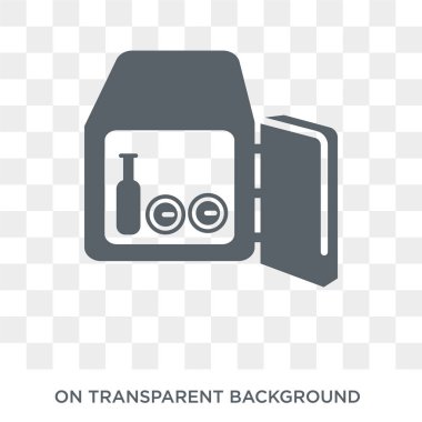 Mini bar simgesi. Mini bar tasarım konsepti Hotel Collection. Basit öğe vektör çizim şeffaf arka plan üzerinde.