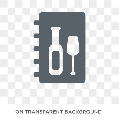 Şarap menüsü simgesini. Şarap menüsü tasarım konsepti Restoran koleksiyonundan. Basit öğe vektör çizim şeffaf arka plan üzerinde.