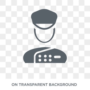 Belboy simgesi. Belboy tasarım konsepti Hotel Collection. Basit öğe vektör çizim şeffaf arka plan üzerinde.