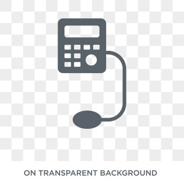 Tansiyon aleti simgesi. Sağlık ve tıp koleksiyonundan şeffaf arka plan trendy düz vektör tansiyon aleti simgesi. Tansiyon aleti simge kullanımı web ve mobil için yüksek kaliteli dolu