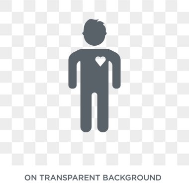 Hasta simgesi. Trendy düz vektör hasta üstünde kutsal kişilerin resmi sağlık ve tıp koleksiyonundan şeffaf arka plan. Yüksek kaliteli web ve mobil için hasta simge kullanımı dolu