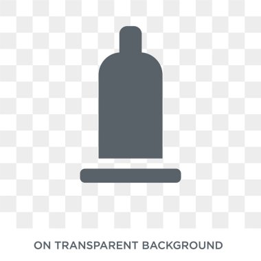 Prezervatif simgesi. Sağlık ve tıp koleksiyonundan şeffaf arka plan trendy düz vektör prezervatif simgesi. Yüksek kaliteli prezervatif simge kullanımı web ve mobil için dolu