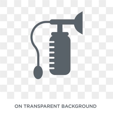 Göğüs Pompası simgesi. Sağlık ve tıp koleksiyonundan şeffaf arka plan trendy düz vektör meme pompası simgesi. Göğüs Pompası simge kullanımı web ve mobil için yüksek kaliteli dolu