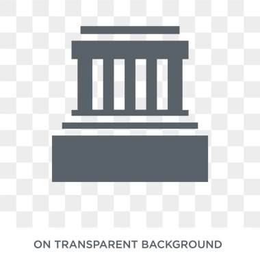 Ho chi minh mausoleum simgesi. Trendy düz vektör Ho chi minh mausoleum simgesi mimarisi ve seyahat koleksiyonundan şeffaf arka plan. Ho chi minh mausoleum simge kullanımı web ve mobil için yüksek kaliteli dolu