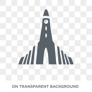 TanımlıkHallgrimskirkja simgesi. Trendy düz vektör mimarisi ve seyahat koleksiyonundan şeffaf arka plan üstünde kutsal kişilerin resmi tanımlıkHallgrimskirkja. TanımlıkHallgrimskirkja simge kullanımı web ve mobil için yüksek kaliteli dolu