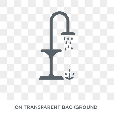 beach Shower icon. Trendy flat vector beach Shower icon on transparent background from Architecture and Travel collection. High quality filled beach Shower symbol use for web and mobile