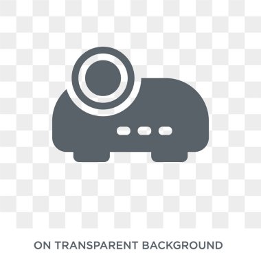 Video projector icon. Trendy flat vector Video projector icon on transparent background from hardware collection. High quality filled Video projector symbol use for web and mobile